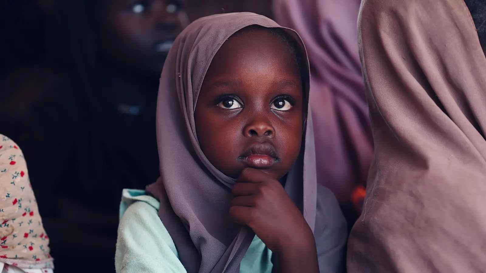 A girl in a camp for families displaced from El Fasher, Sudan
